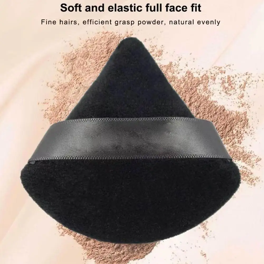 Bouffée de poudre triangulaire pour poudre libre, liquide, cosmétique, peluche douce, fond de teint, outil de maquillage