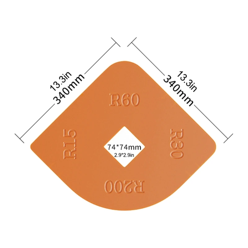 K1KA Templat Bit Router Sudut Bulat Alat Templat Router Profesional