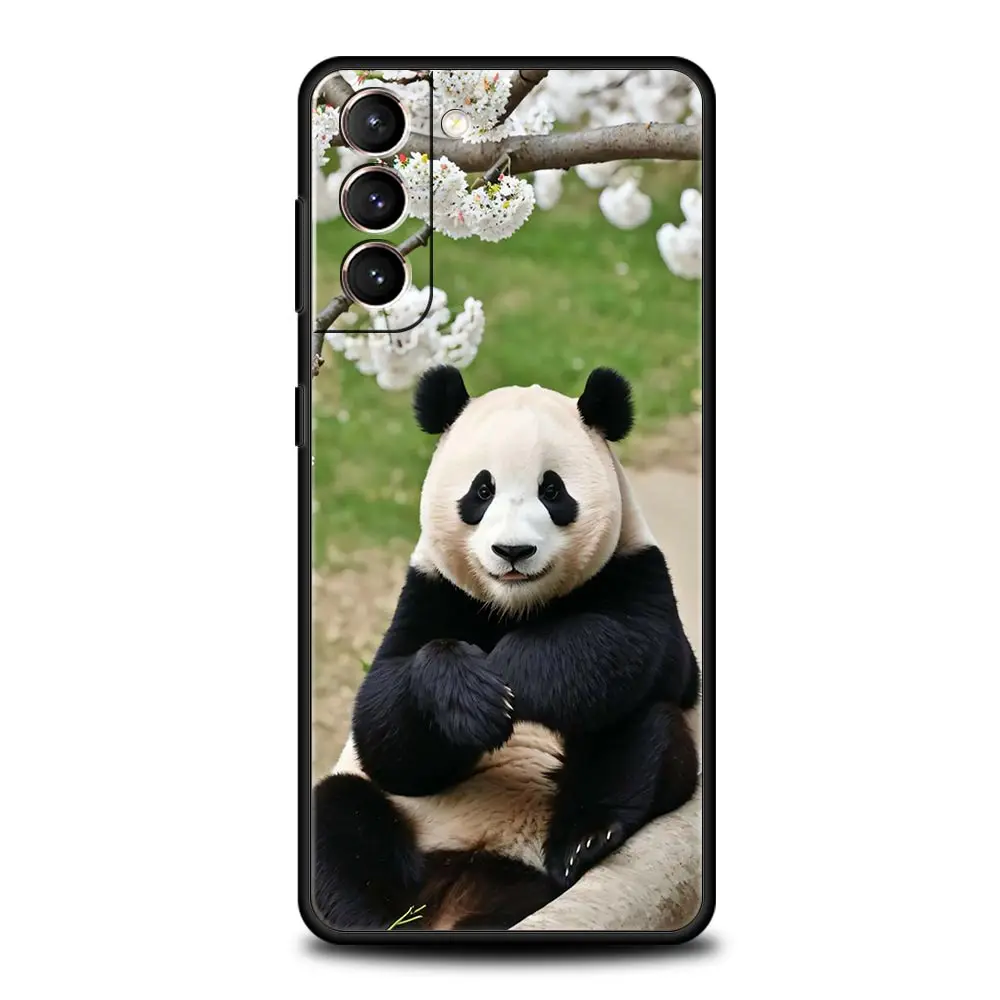 Phone Case For Samsung Galaxy S24 S23 S22 Ultra S20 S21 FE 5G S10 S9 Plus S10E S8 S7 Edge Soft Silicone Cover Fubao panda