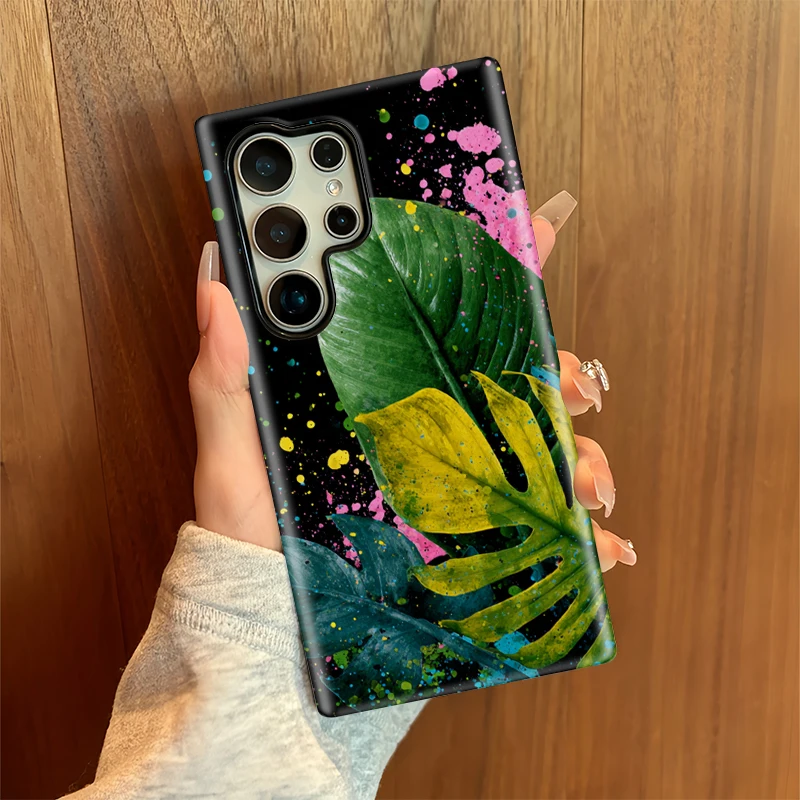 Fcicicase S25 الترا ماتي الاكريليك قضية الهاتف لسامسونج غالاكسي A56 5G A36 A26 A16 S25 S24 S20 FE S23 زائد يترك غطاء طباعة