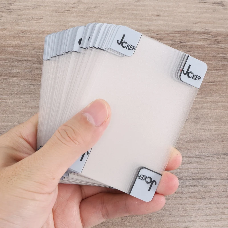 Creative Transparent Plastic Waterproof Poker Novelty Poker Index Playing Cards