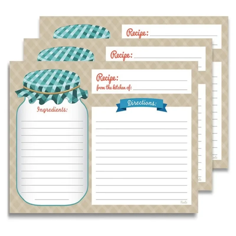 25Pcs/Set Kitchen recipe card graffiti decoration double-sided blank handwritten 14 * 10cm gift insert message greeting cards