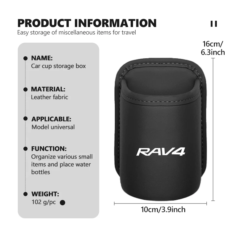 لتويوتا باب السيارة الجانب حامل الكأس رف صندوق تخزين جلدي لزجاجة المياه والمشروبات RAV4 20 30 XA30 2007 2009 2010 2011 2012