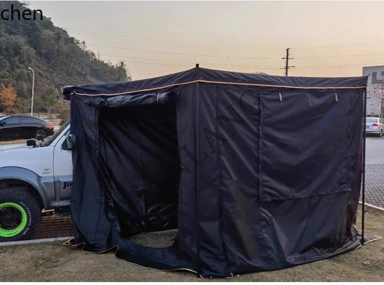 b2 270 degree fan-shaped double-pole speed driving side canopy r protection outdoor self-driving tour rear car tent side tent