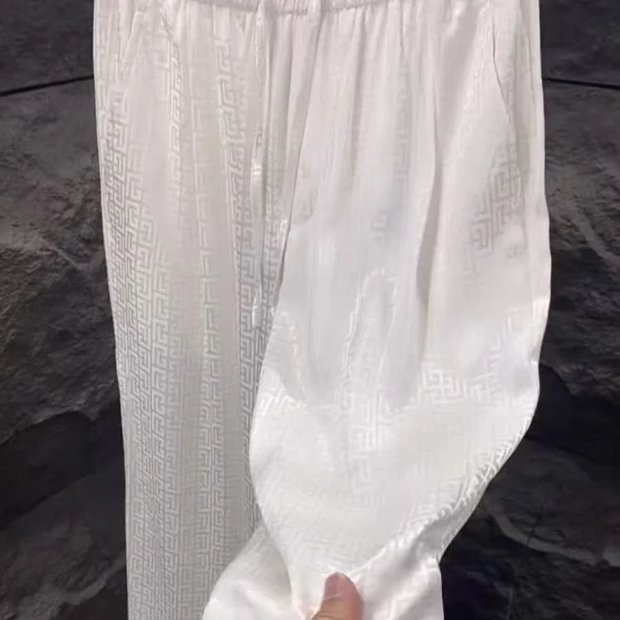 

Summer Thin New Style Men's Pants Draped Casual Pants Versatile Loose Fashion Straight-leg