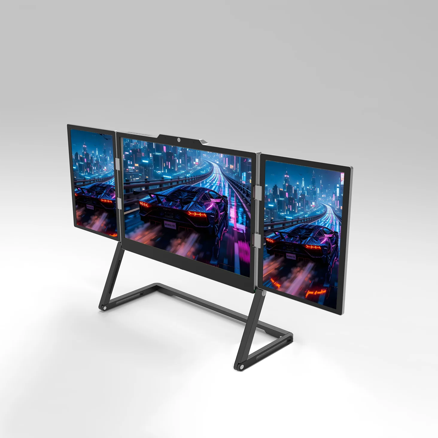 2026New Foldable Portable Desktop Computer Triple-Screen All-in-One Desktop PC SSD Intel Core I5 TouchScreen  Adjustable Stand