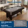 Garvee 2-in-1 Multi-Game Combination Table 6 FT, Billiard Pool Table with Pool Balls Cues Paddles Brush for Family Recreational Game Rooms