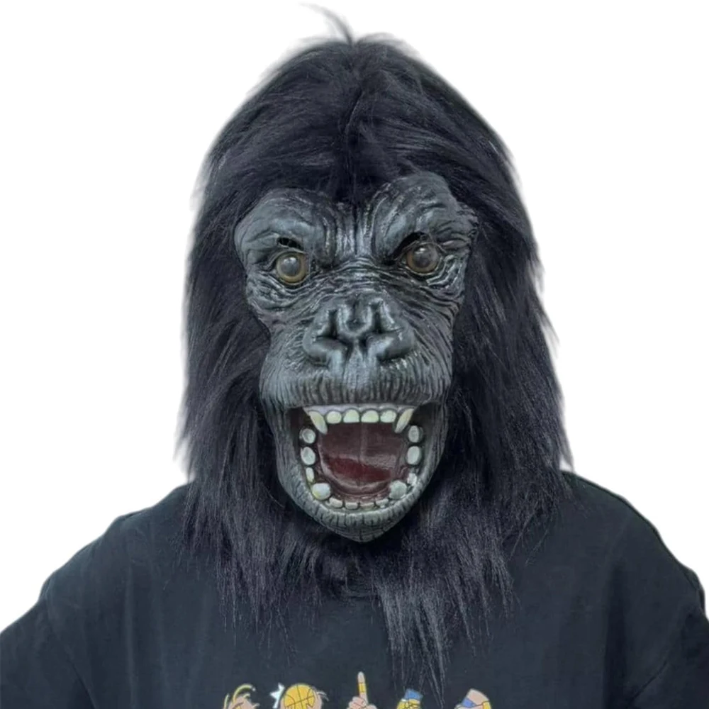 

Mask Raptor with Original Fur Dragon Dinosaur Head Latex Mascara Cosplay Furry Animal Helmet Halloween Costume for Man Adults