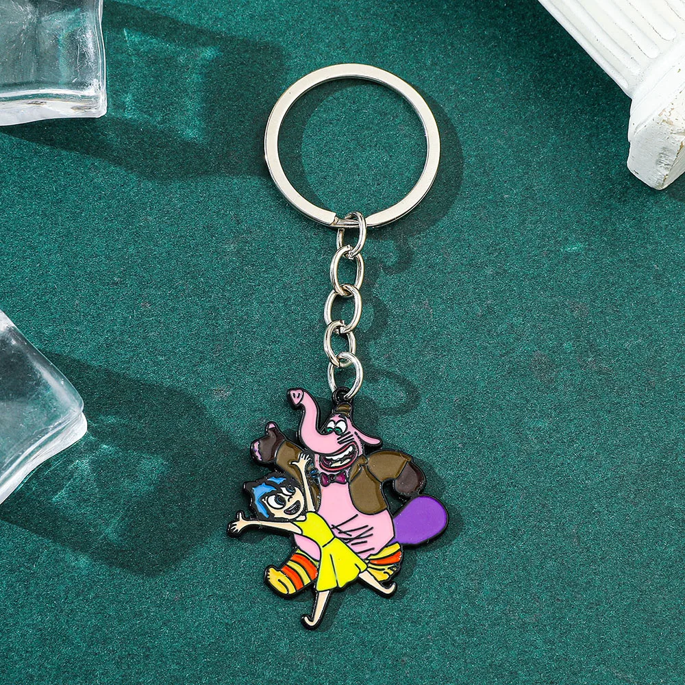 Disney Cartoon Inside Out Keychain Fashion Creative Quirky Charm Keychain Suitable for Bag Pendant