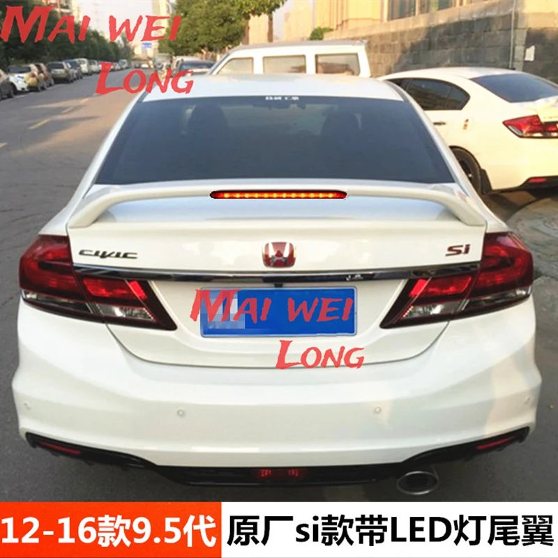 High Quality ABS Material Car Rear Wing Spoiler For Honda Civic 2012 2013 2014