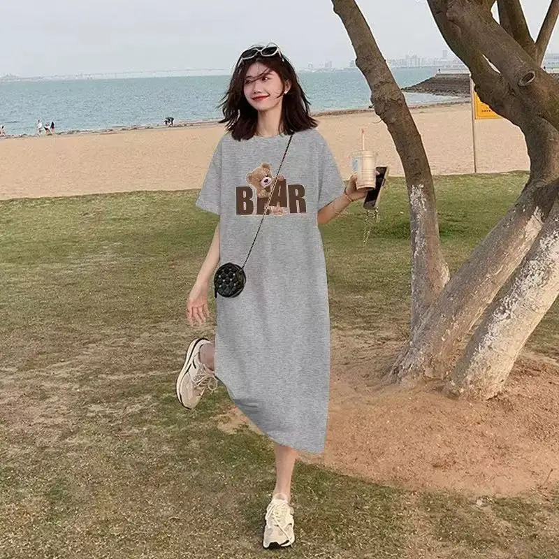 T-shirt ample mi-long ort-sav Dr coréen, pantalon à jambes larges, Design fendu, vêtements d'extérieur d'été pour jeunes femmes