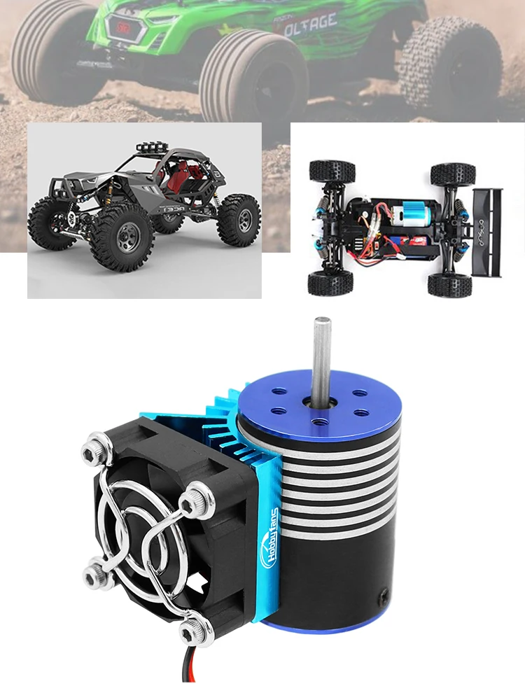 Motor Radiator Accessories with Cooling Fan Electric Motor Heat Sink for 1/14 1/16 1/18 370 380 390 RC Car view 5