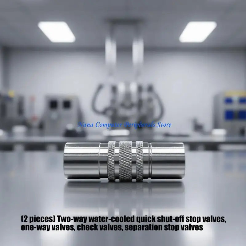 F68C 4 Metal Way Check Adapter Bidirectional With Quick Shut Off For Computer Water Cooling Heat Management