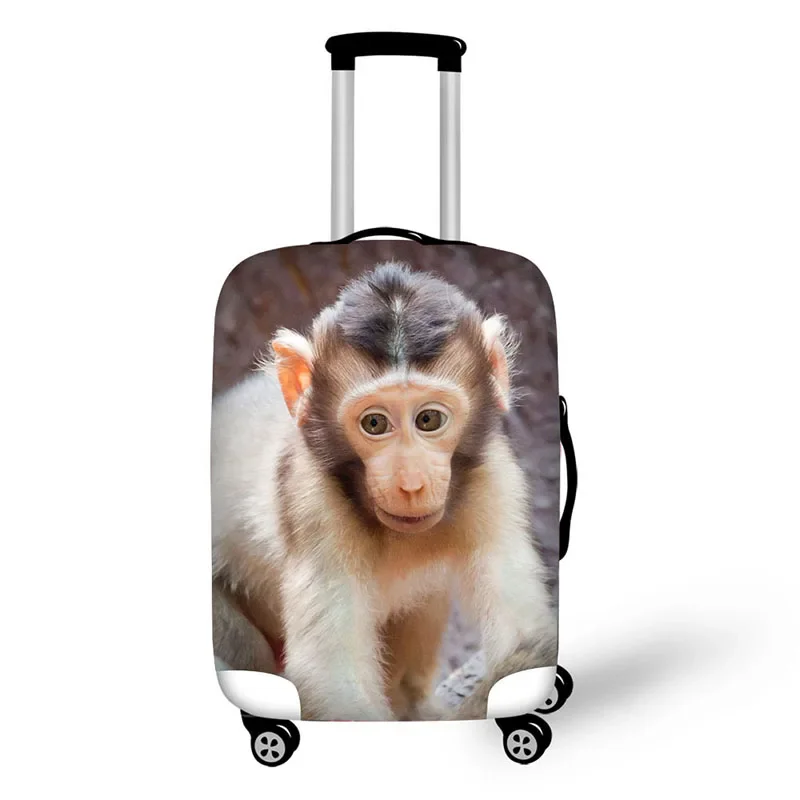 creative design travel protective cover for 18-30 inch trolley suitcase rain dust protector covers Forest monkey