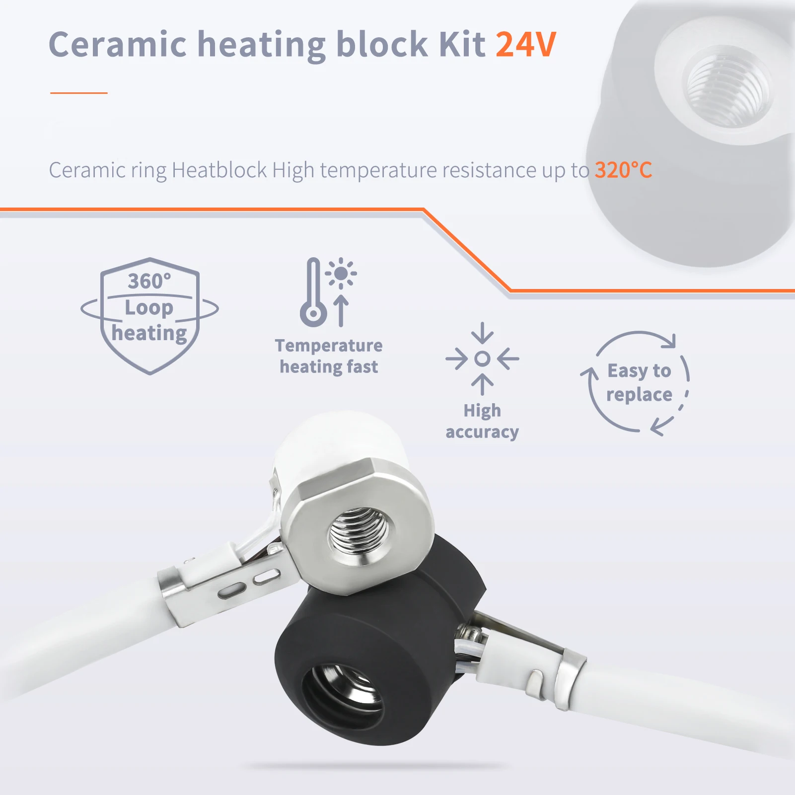 Nucleo riscaldante in ceramica riscaldamento rapido Mini per stampante 3D Ender 3 V6 Hotend CR10 CR-10 CR-6 SE MK3S