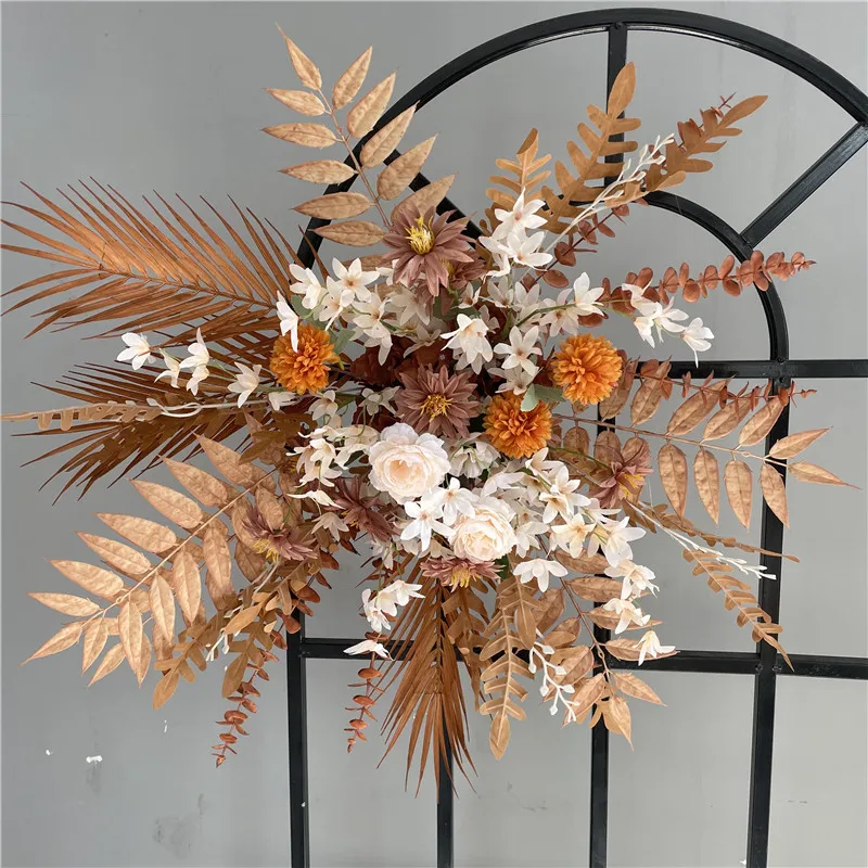 100cm Silk Flower Row Artificial Flower Arrangement Party Event Decor Wedding Arch Hanging Flower Road Leading Flower Ball Flore