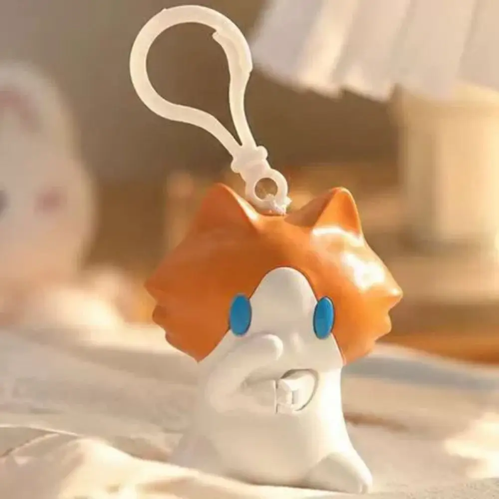 Interactive Salary Cat Keychain Funny Cute Cartoon Pull-String Pendant Keyring Bag Pendant Hand-Waving Keychain Christmas Gift