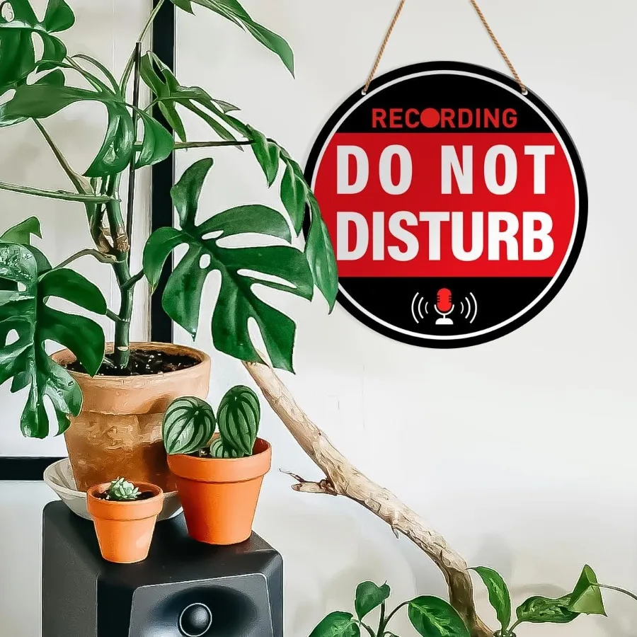 HSNBT تسجيل لافتة باب الاستوديو تسجيل في التقدم لا تزعج علامة معلقة لغرفة الموسيقى