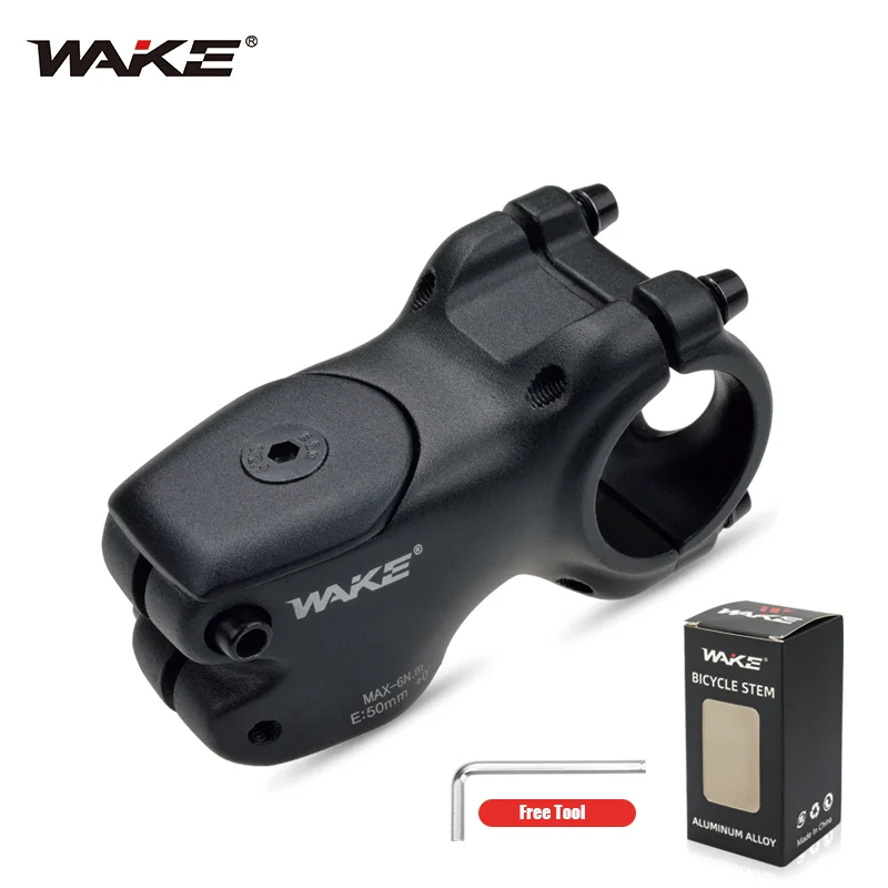 Wake MTB Handlebar Power Bike Stem 50mm Aluminum Alloy Ultralight High-strength Bicycle Accessories for BMX Cycling