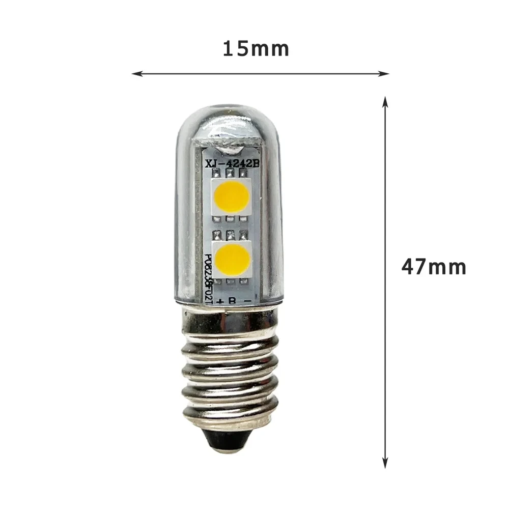 T15 E14 LED لمبة الفريزر 0.5 واط 1 واط مؤشر الثلاجة مصباح التيار المتناوب 220 فولت دافئ/بارد أبيض لمبة إضاءة صغيرة لفرن الميكروويف المنزلي