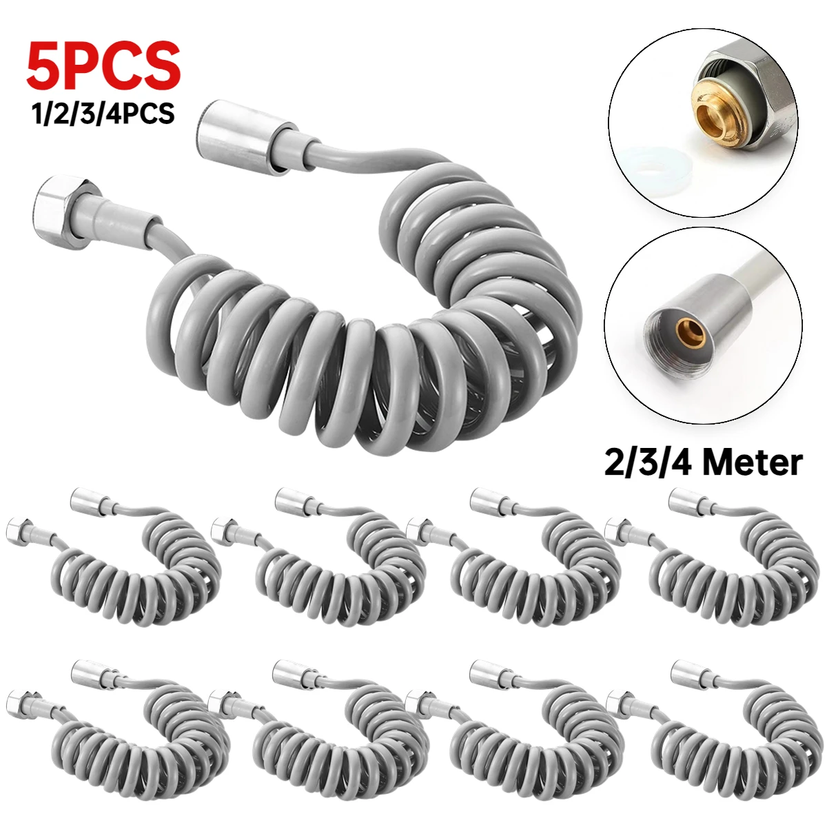 

Лейка для душа гибкая пластиковая, 2/3/5 м