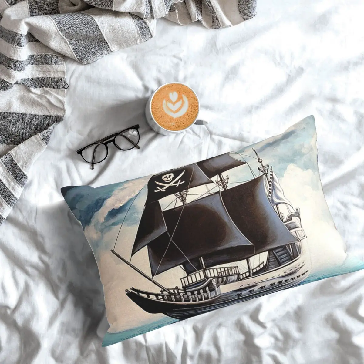 Lost Pirate Kingdom Rectangle Pillowcase Cushion Cover Decorative Bedroom Bed Home Comfort Throw Pillow
