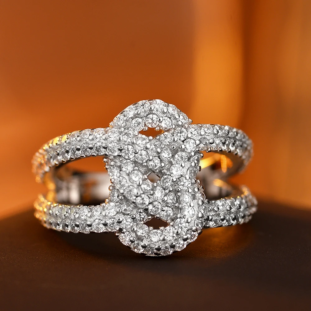 خاتم من الفضة الإسترليني عيار 925 للنساء #1