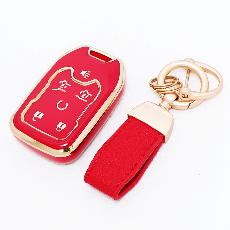 Keyless Shell Fob For Chevrolet Silverado GMC Sierra 1500 2500HD 3500HD Terrain Acadia 6 Button TPU Remote Car Key Case Cover