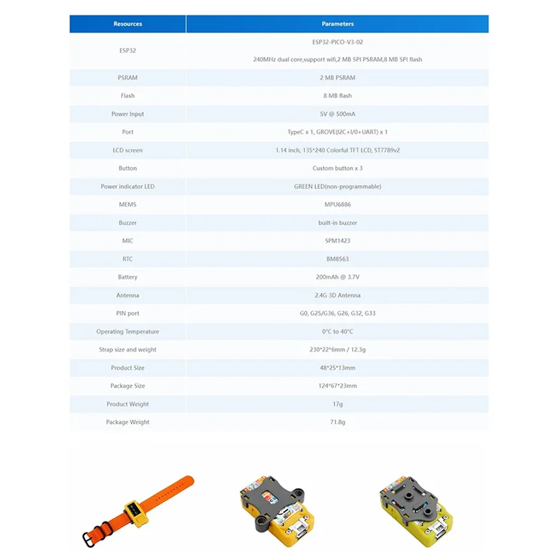【Горячая】Для M5stickc Plus2 ESP32 Iot макетная плата с набором часов Iot