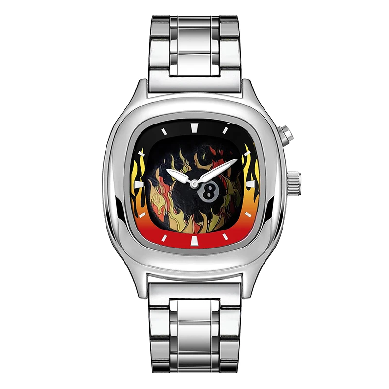 سنوكر 8-كرة كرة سوداء ساعة إبداعية رائعة y2k ins نمط مؤشر رقمي مزدوج عرض ساعة كوارتز relojes para hombres