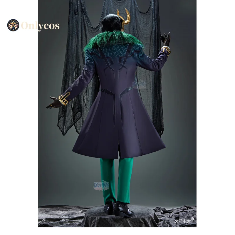 โลกี้คอสเพลย์คู่แข่งเครื่องแต่งกายเกมสูทสวยหล่อชุดปาร์ตี้ฮาโลวีนสวมบทบาทชุดผู้ชาย Onlycos