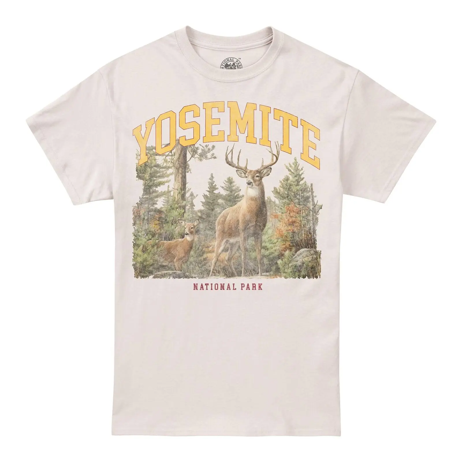 

Парки Мужская футболка Yosemite, тройник с оленем, официальная