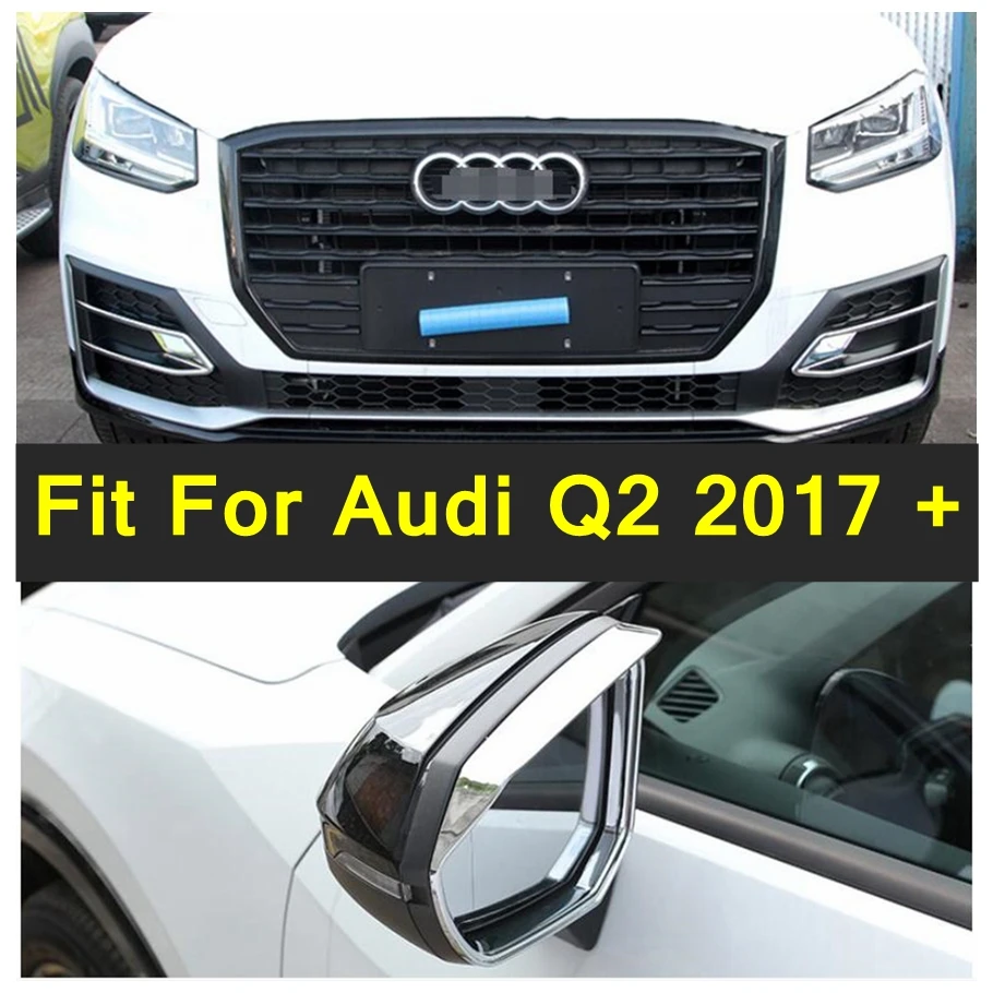 

Auto Styling Chrome Front Foglight Fog Light Cover Trim Rearview Mirror Protect Accessories Exterior Fit For Audi Q2 2017 - 2020