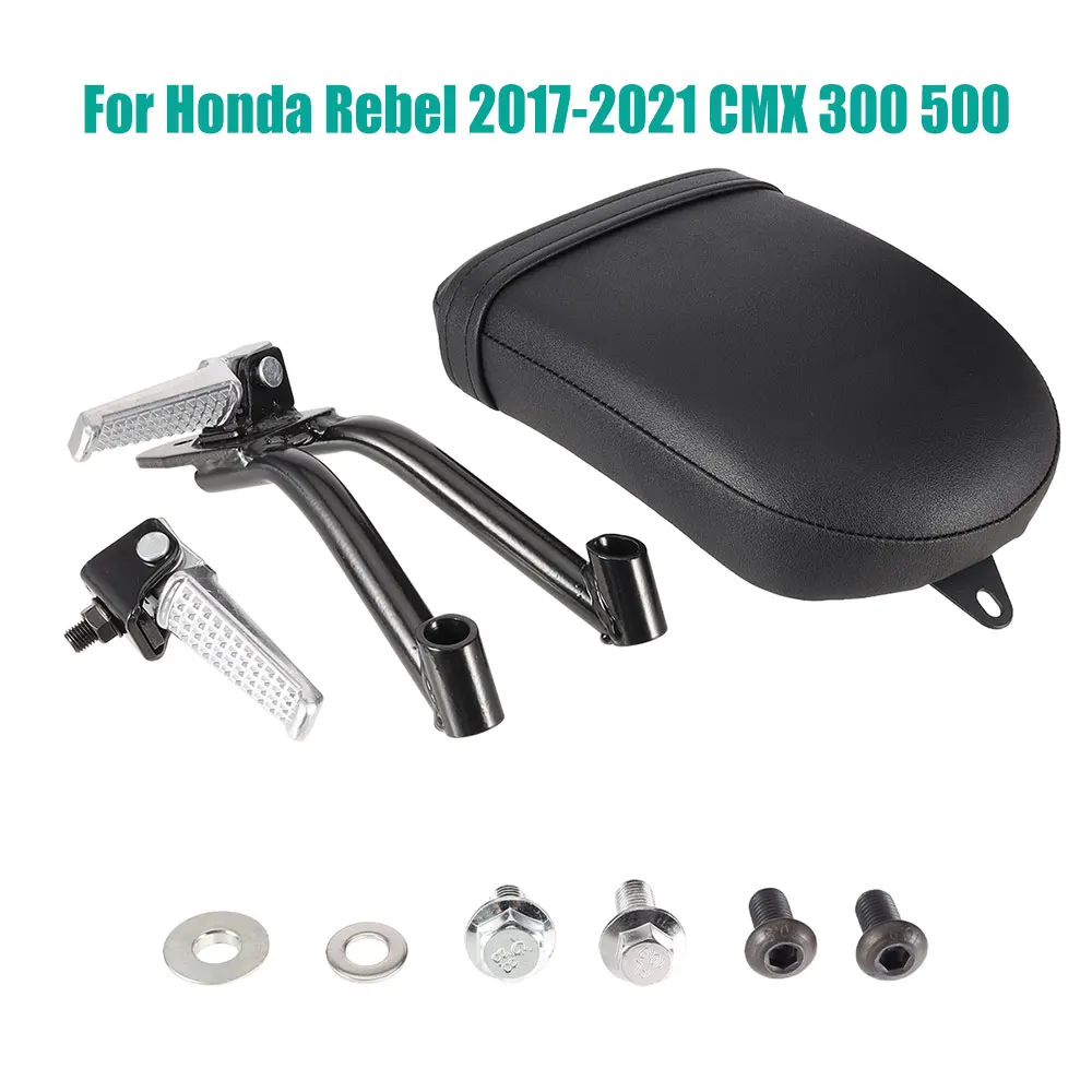 

stationary ladle Rear Passenger Seat and Foot Pegs Kit for Honda Rebel 2017 2018 2019 2020 2021 2021 CMX 300 CMX 500