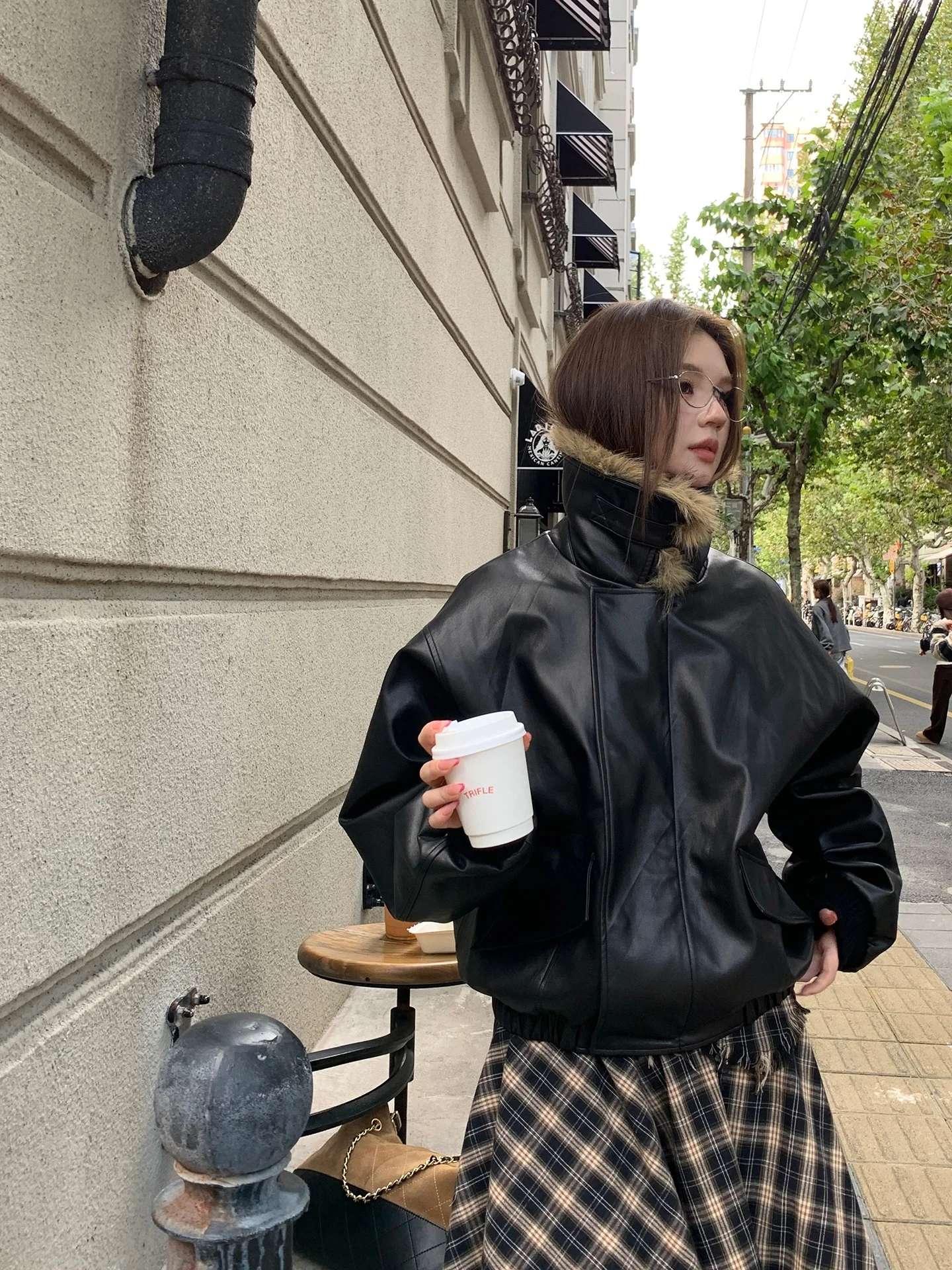 Czerwony Sklep Odzieżowy Celebri Damska Kurtka Thiened Bla ze Skóry PU Zimowa Kurtka Sli Dojazdy do Pracy Długa Kurtka z Zamkiem Błyskawicznym