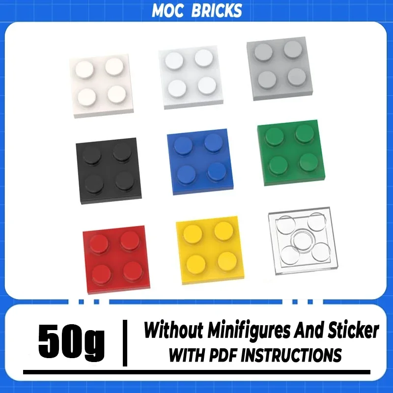 83 stuks MOC-onderdelen 3022 94148 plaat 2 x 2 compatibele stenen