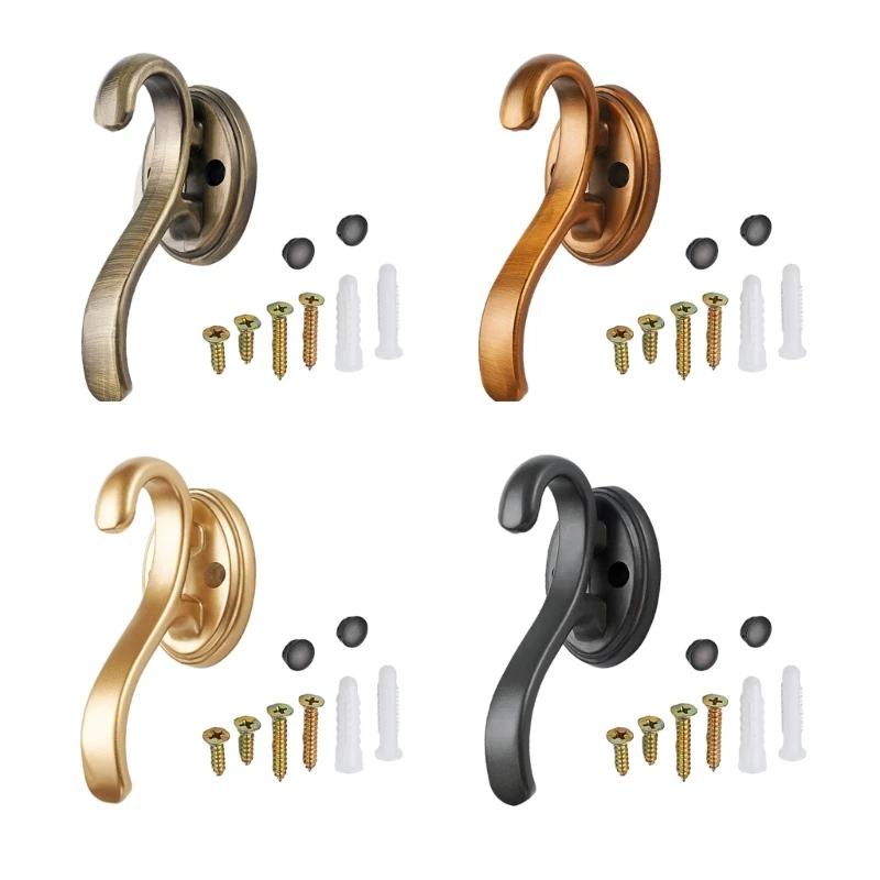 Set of 4 Metal Hooks Secure and Efficient Storage Hooks for Home Foyer and Hotel