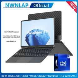 New Product Launch 13-inch Carbon Fiber Laptop with Intel N150 2.8K HD Screen, Weighing Only 0.97, Supports16G, 32G RAM 3.6GHz