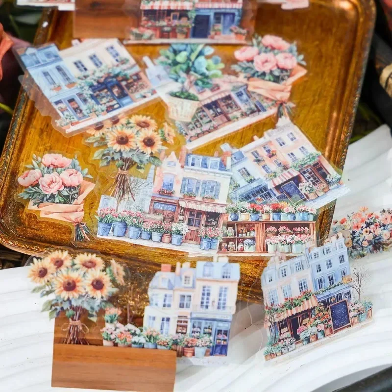 Town Stories Series PET Sticker Pack 30Pcs House Themed Decor for Daily Journal Planner