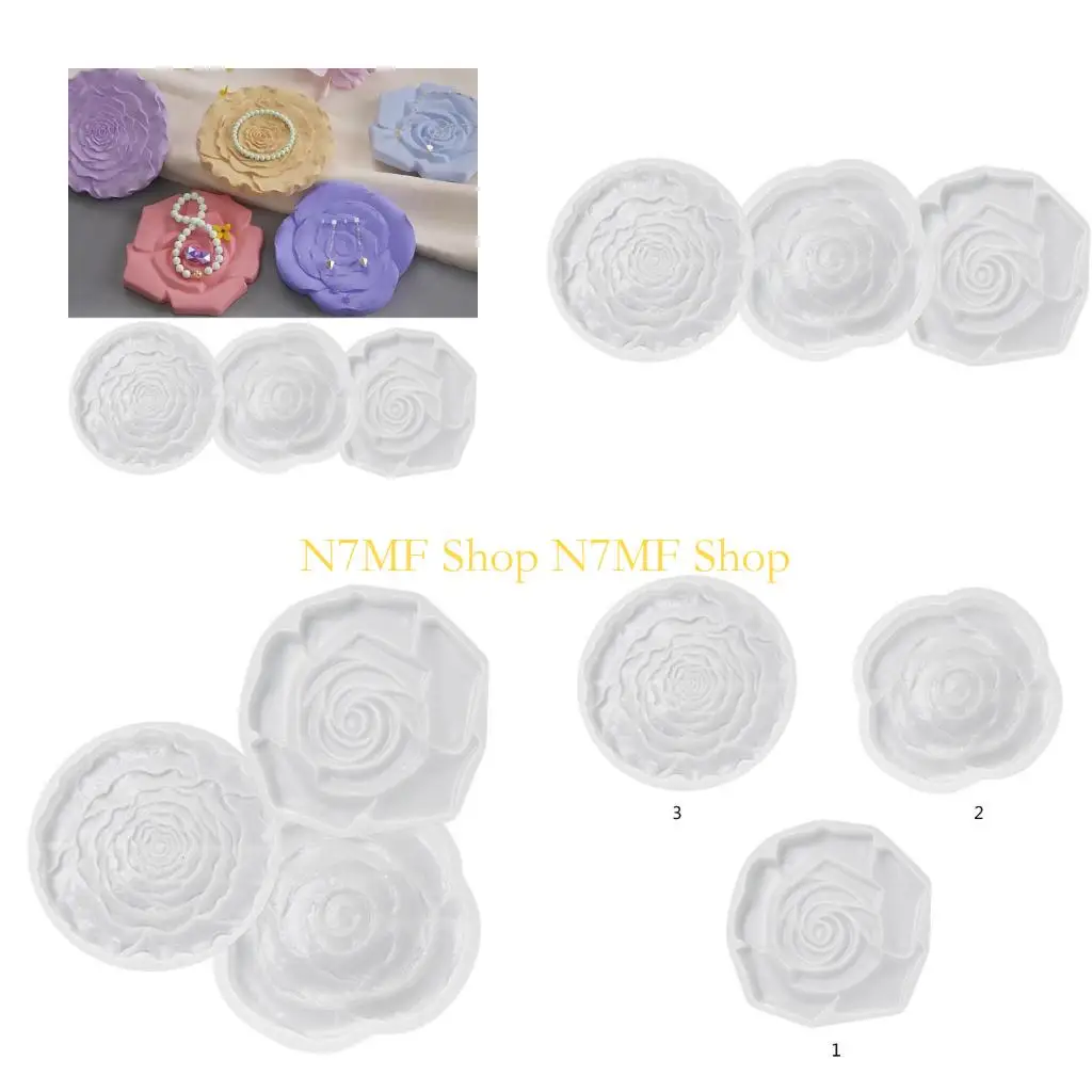 

N7MF Rose Shaped Mold Silicone Material for DIY Hand-Making Resin Artworks