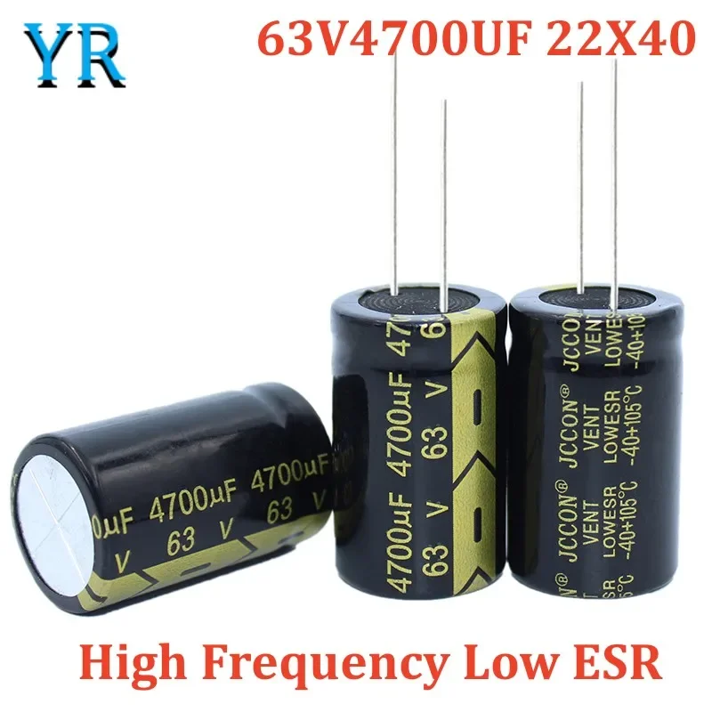 3 Buah 63V4700UF 22X40 Kapasitor Elektrolit Aluminium Frekuensi Tinggi ESR Rendah