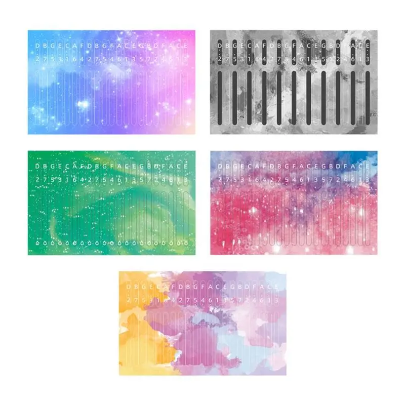 [NEW!ABKG】 5Pcs Kalimba 21 Keys Sticker Thumb Piano Decals Keyboard Instruments Accessories Parts For Beginner Learner