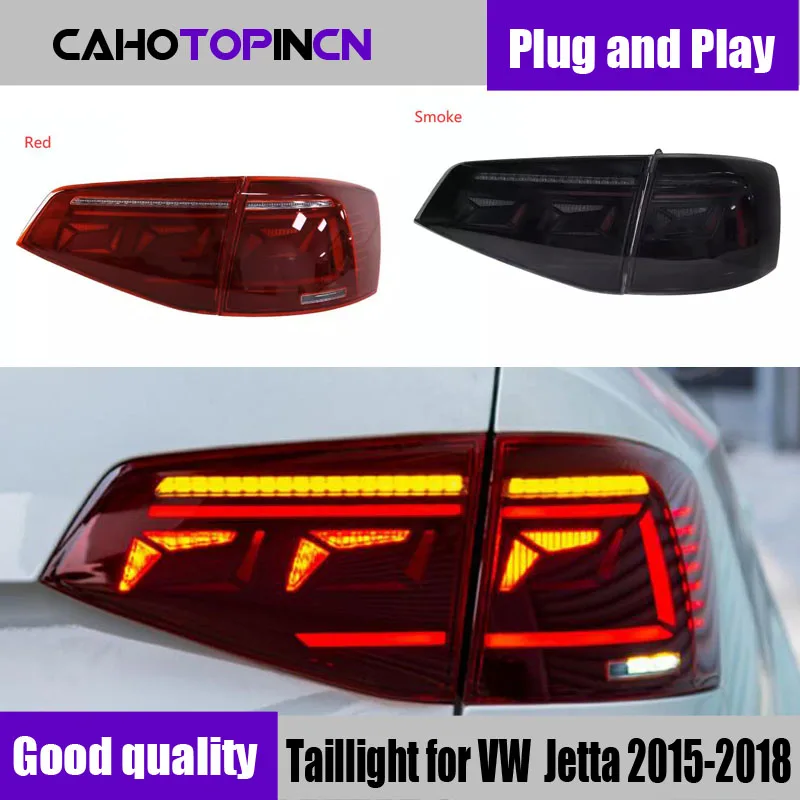 

LED TailLights for VW Volkswagen Jetta 2015-2018 Rear Lamps Assembly with Start Up Animation Sequential Turn Signal