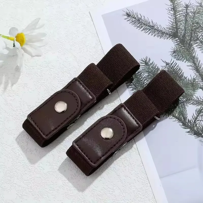 2pcs Unisex Buckle-Free Invisible Belts - Adjustable Elastic Waistband for Work Travel, Practical Gifts for Men Women Daily Wear