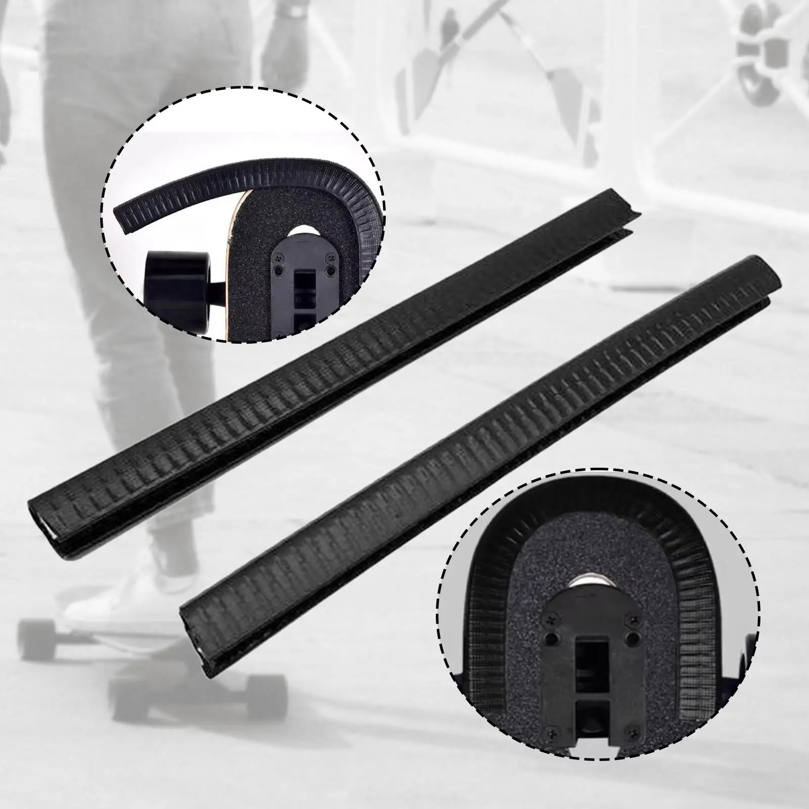 Longboard Edge Protection Rubber Strip Skating Deck Guard Wear Resistant Nonslip Sleeve for Snowboard Surfboard