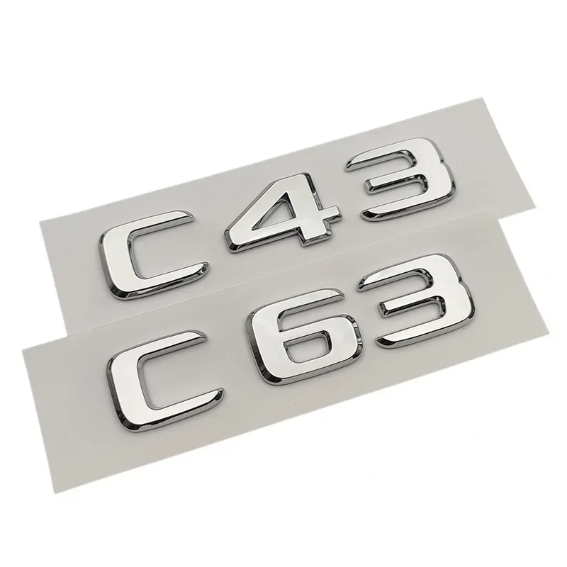 Autocollant d'insigne de coffre de voiture avec logo ABS 3D, lettres d'emblème, accessoires pour Mercedes Benz Classe C, W204, W205, C200, C220, C180, C300, C350, C400