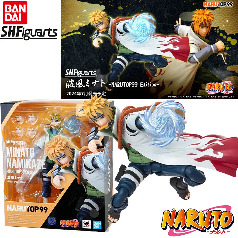 

Bandai Genuine S.H.Figuarts NARUT Anime Figure NARUTOP99 Namikaze Minato Action Toys for Kids Christmas Gift Collectible Model