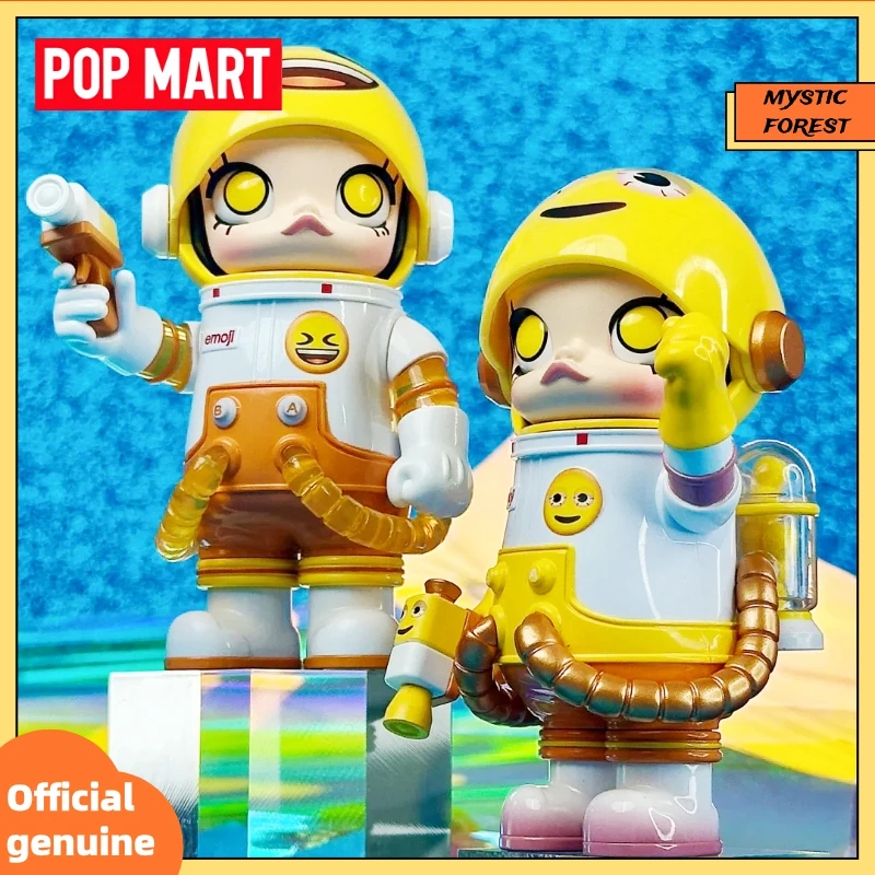

POPMART Mega Space Molly 100% X Emoji Series Blind Box Guess Bag Desktop Ornaments Decoration Emoji Toy Doll Xmas Surprise Gifts