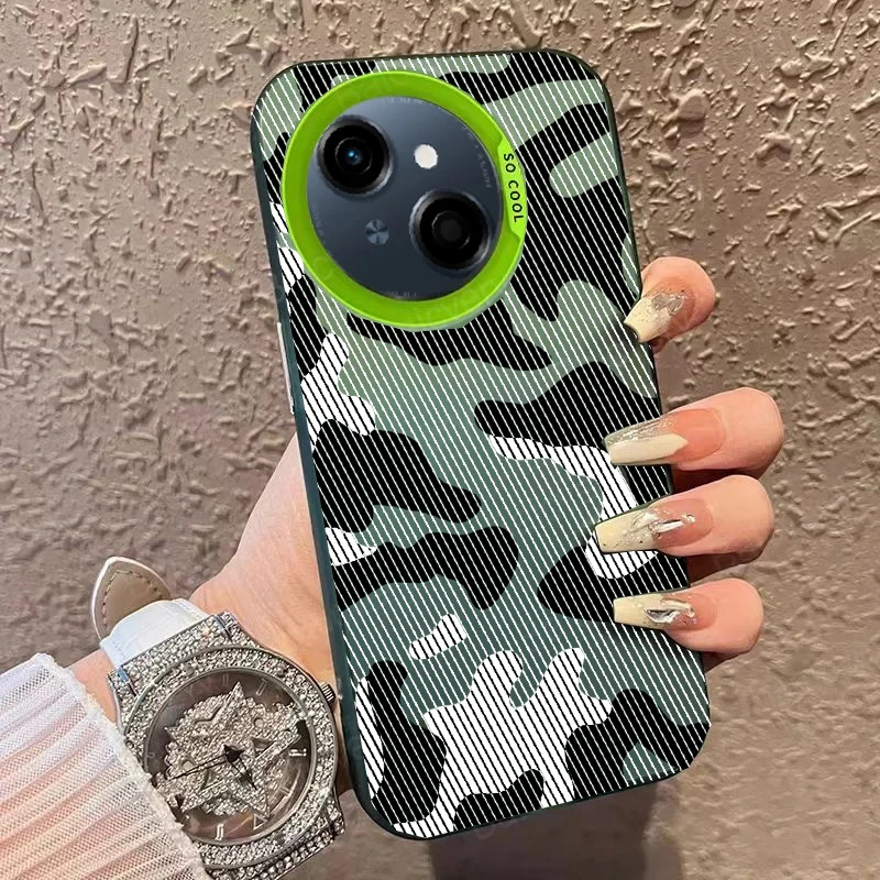 حافظة لهاتف Tecno Spark GO 1 Spark 30c 20c 10c 20 10 8c 7T 6 GO Pro Plus 4G 5G حافظة هاتف ليزر فاخرة على الطراز الكرتوني رقم 7