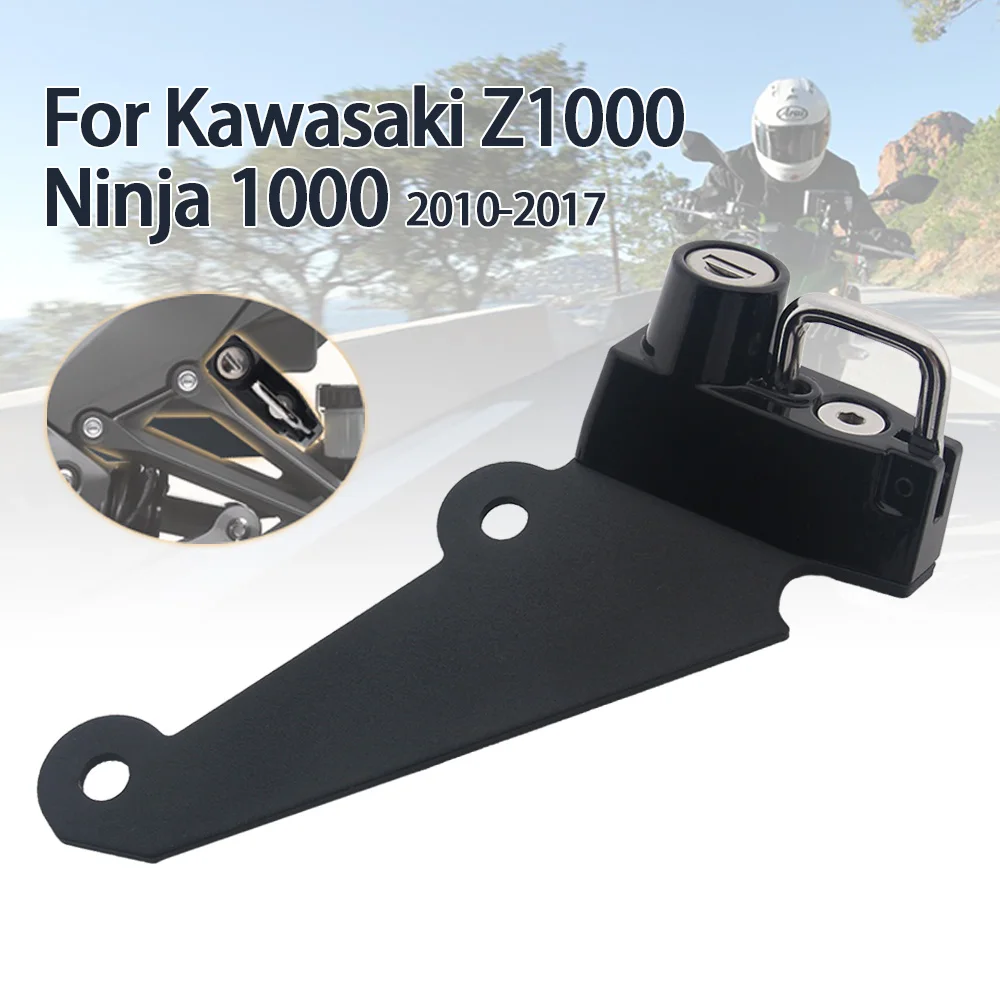 Motorcycle Helmet Lock Kit Helmets Security Anti-Theft Lock Rust-Proof Sturdy Aluminum Accessories For Kawasaki Z1000 Ninja 1000